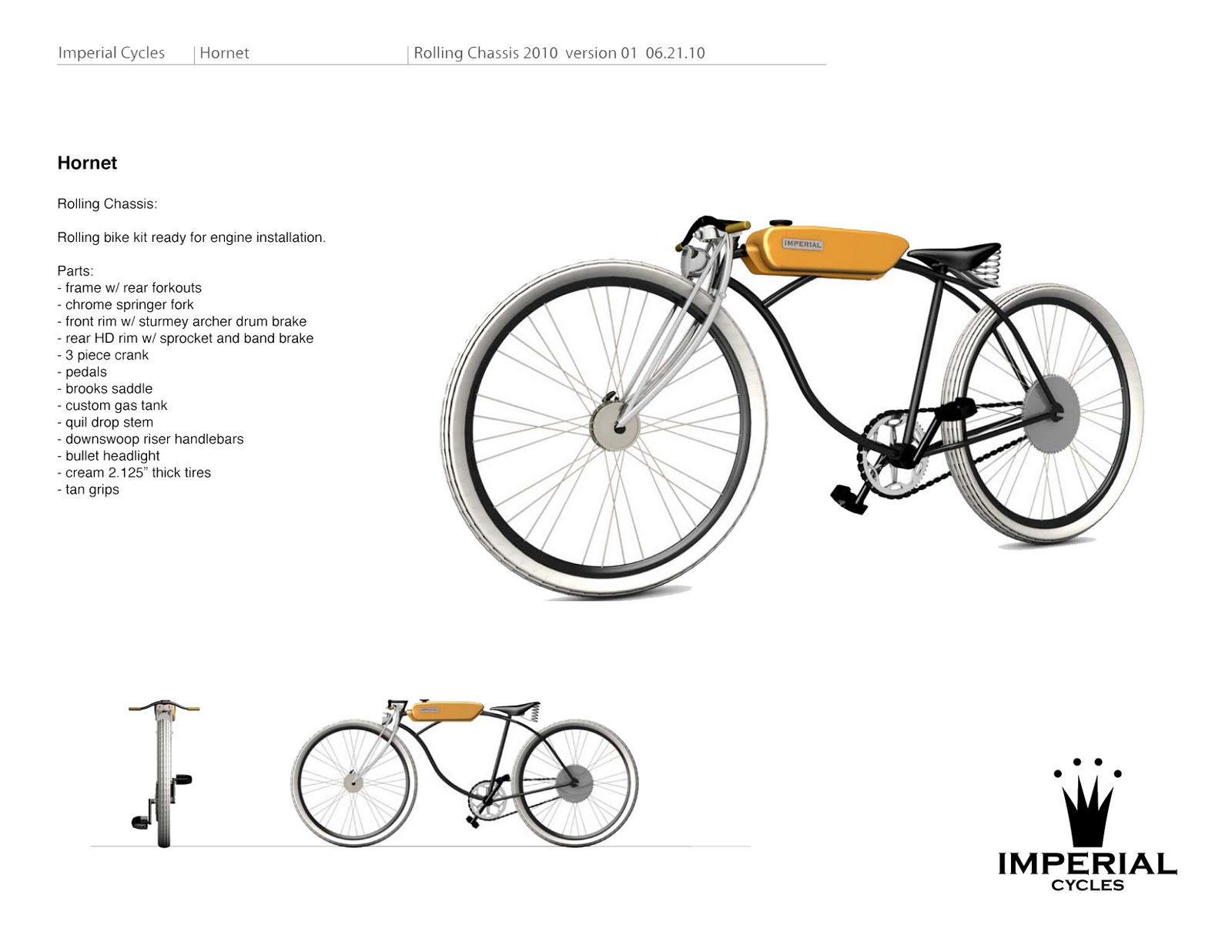 Imperial Cycles Rolling Chassis (For Sale)
