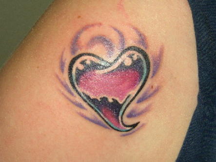heart outline tattoo. 2011 hand tattoo designs.