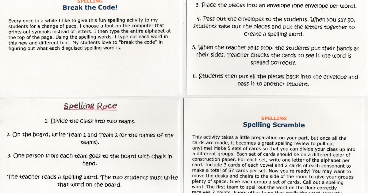 ELEMENTARY SCHOOL ENRICHMENT ACTIVITIES: 19 SPELLING IDEAS