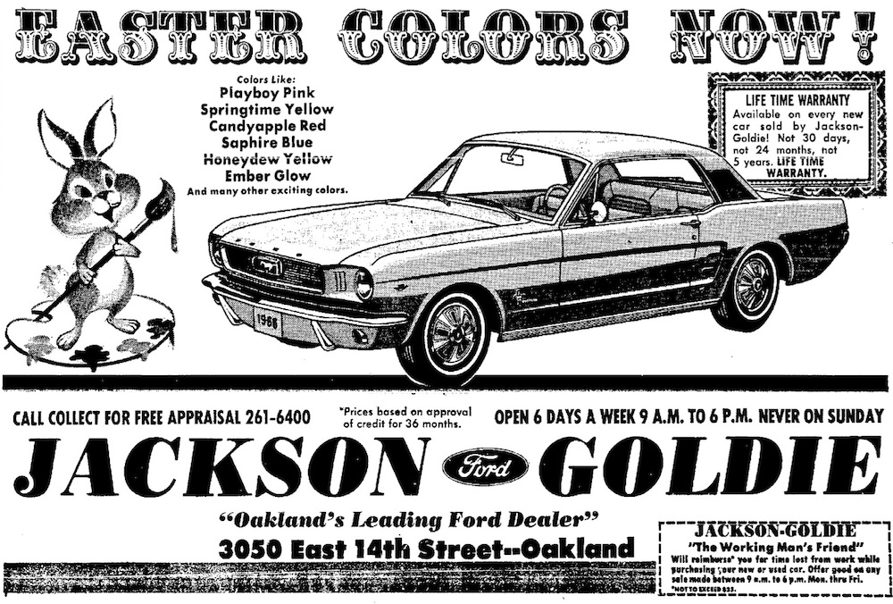 Oakland Tribune ad below: