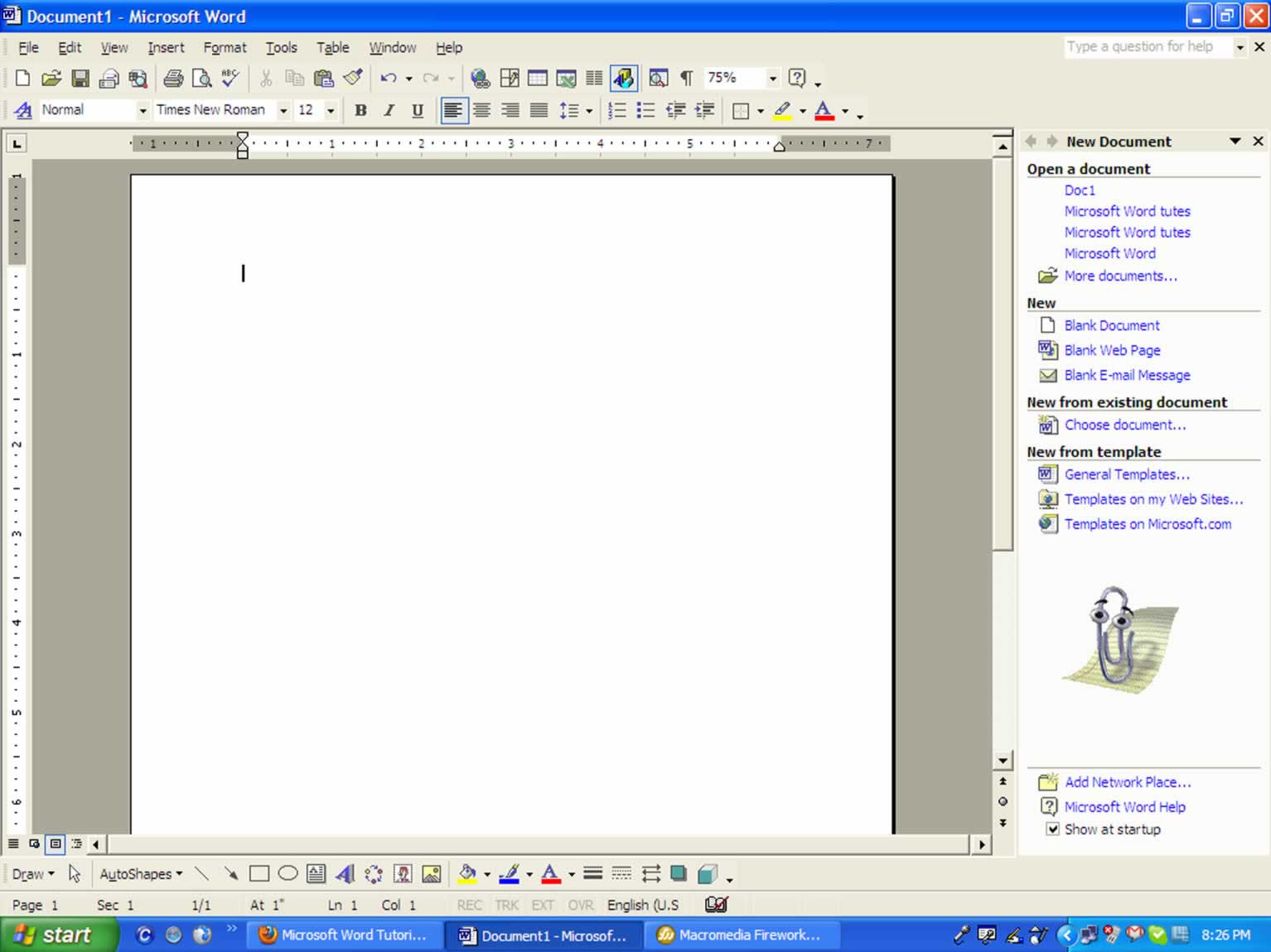 Microsoft Word For Windows 7