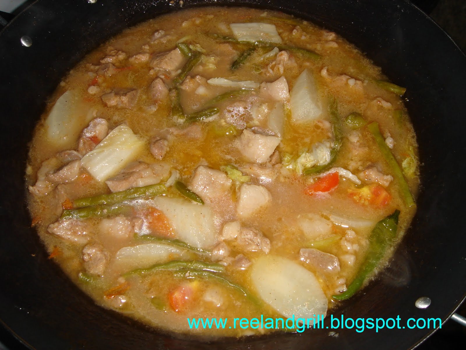 Reel and Grill Sinigang (Pork Stew in Tamarind)