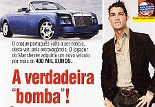 CRISTIANO RONALDO E A SUA "BOMBA" DE 400 MIL EUROS