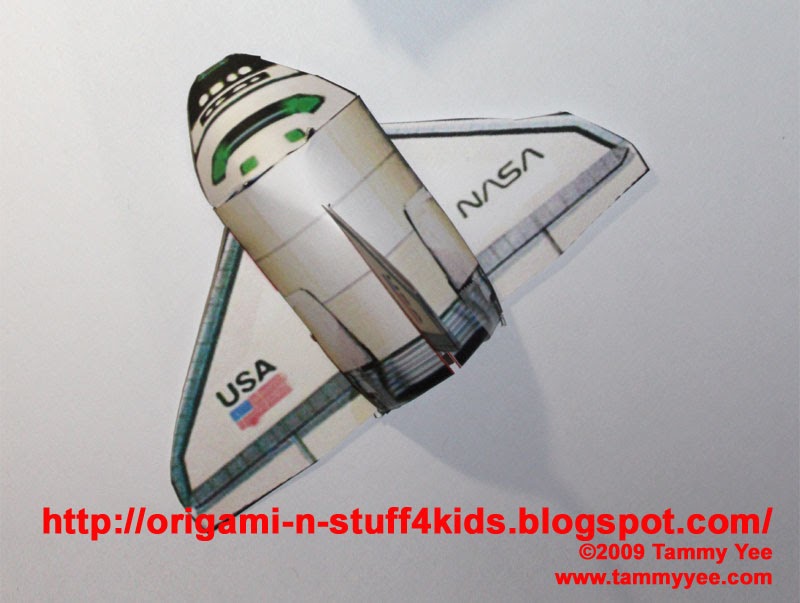 Origami n' Stuff 4 Kids Crafts Space Shuttle Paper Model