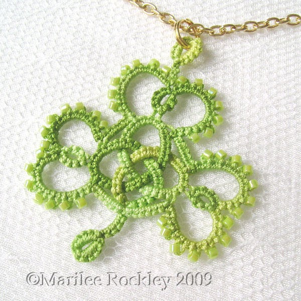 Yarnplayer's Tatting Blog Celtic knot shamrock