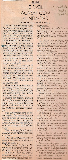 É fácil acabar com a inflação