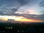 the sunset in asia (singapore)