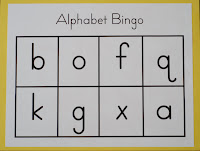 Reading for Preschool: Alphabet Bingo