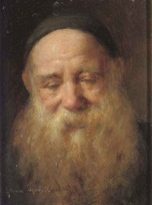 British Paintings: Edwin Harris - Portrait of an old man