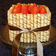 Strawberries and Ganche Basket Cake