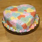 Conversation Hearts Cake
