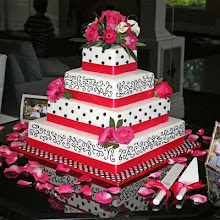 Black Scroll-Work Cake