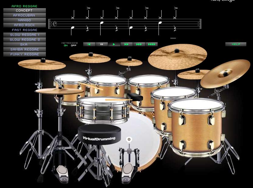 Skolestuen Spil på virtuelle trommer med dit tastatur