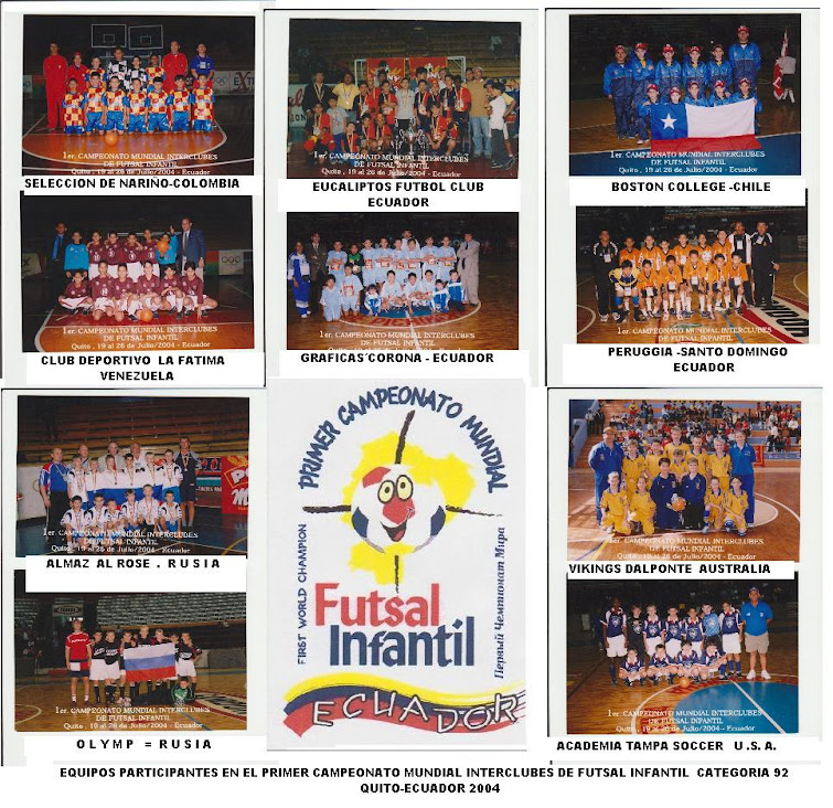 PIONEROS DEL FUTSAL INFANTIL DE AMERICA Y EL MUNDO