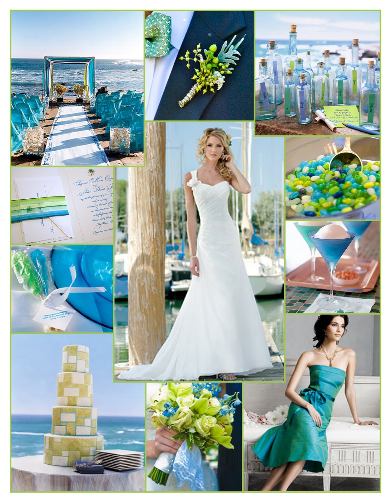 Green Beach Wedding