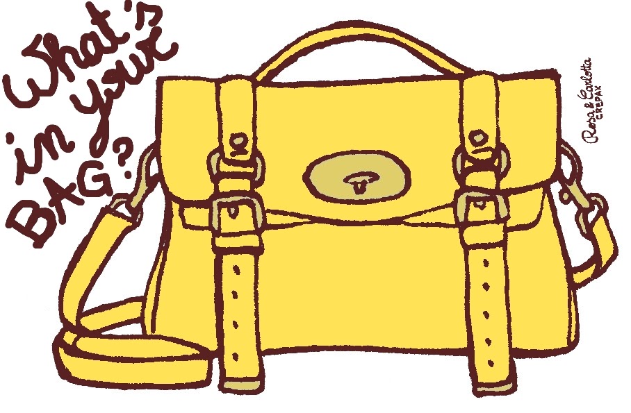 Illustrated Moodboard What's in your bag?