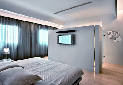 modern bedroom design in Asian style