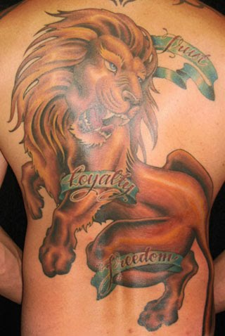 lion tattoos. chinese lion tattoo.