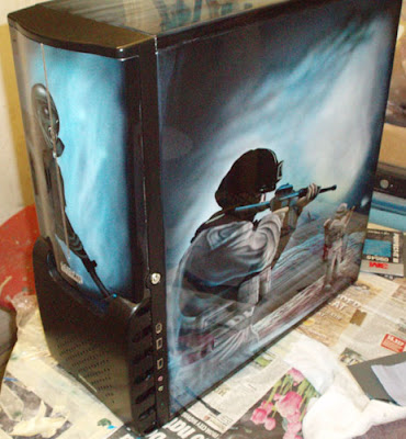 Call of Duty Design Airbrushed on Personal Computer 