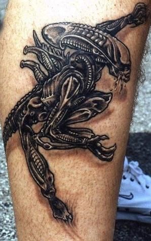 Aliens tribal tattoo designs on legs. at 11:50 AM