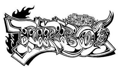 Graffiti Sketch Alphabet Letter