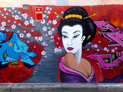 Geisha Japanese Graffiti Character