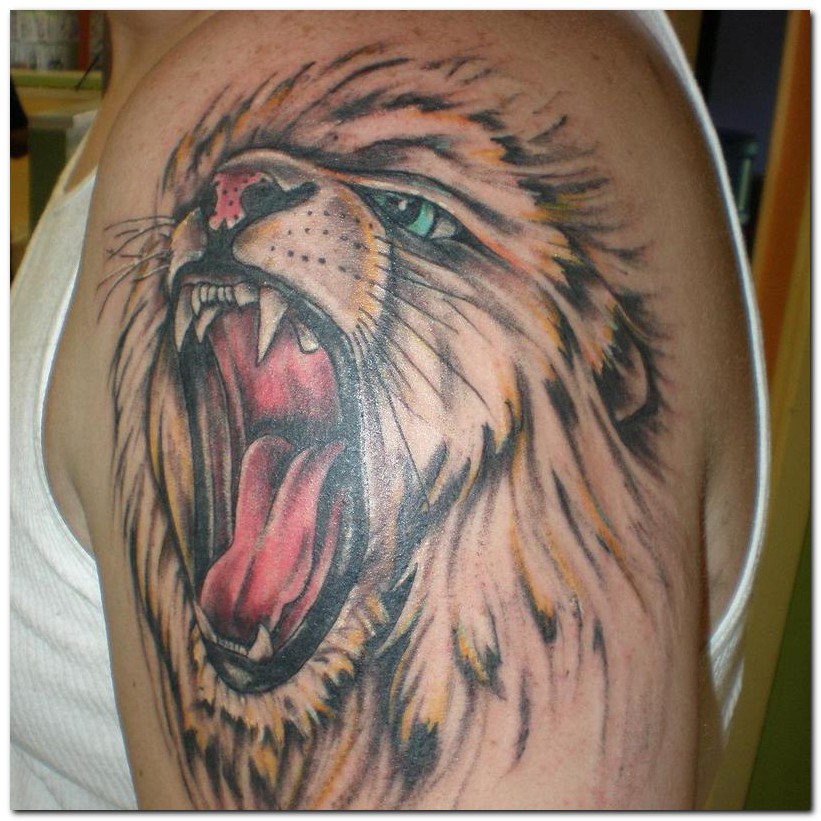 Mike DeVries - Lion Tattoo Leave Comment. Tattooed this Lion back in 04.
