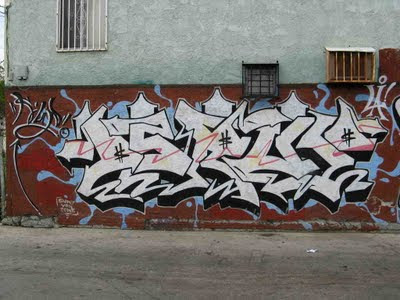 White Graffiti Alphabet Letters Arrow