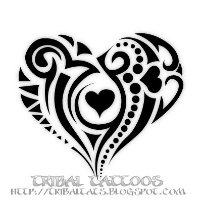 Heart Tattoos Designs  Women on Cool Tattoos Designs  7 Unique Designs Of Tribal Heart Tattoos Gallery