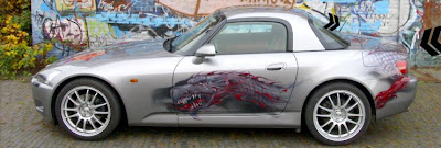 apan Dragon Airbrush Design on Mercedes S2000 Body