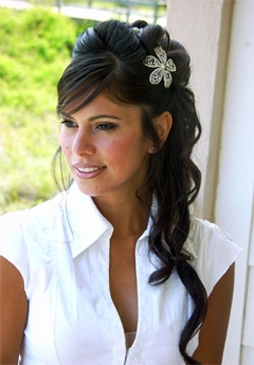 Brides With Long Hair. Down wedding Hairstyle Up Wedding Hairstyle