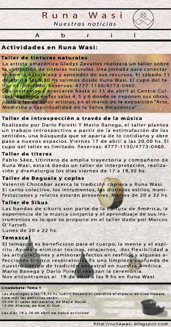 Actividades de abril