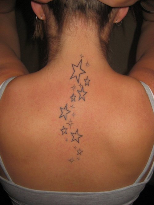 star tattoos with flowers. Star tattoos are among the