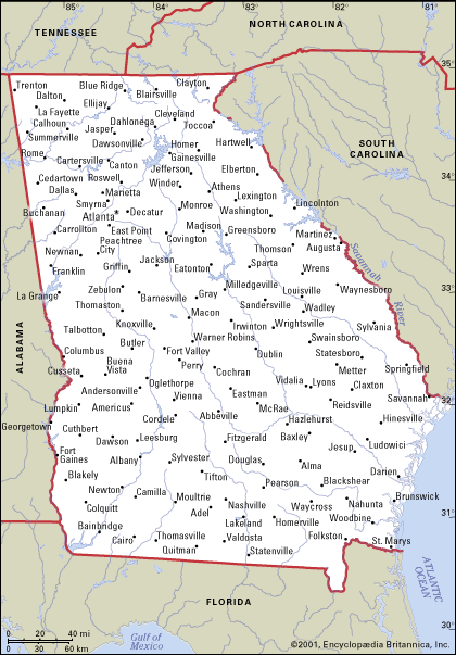 georgia us map