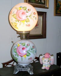 Old Floral Lamp