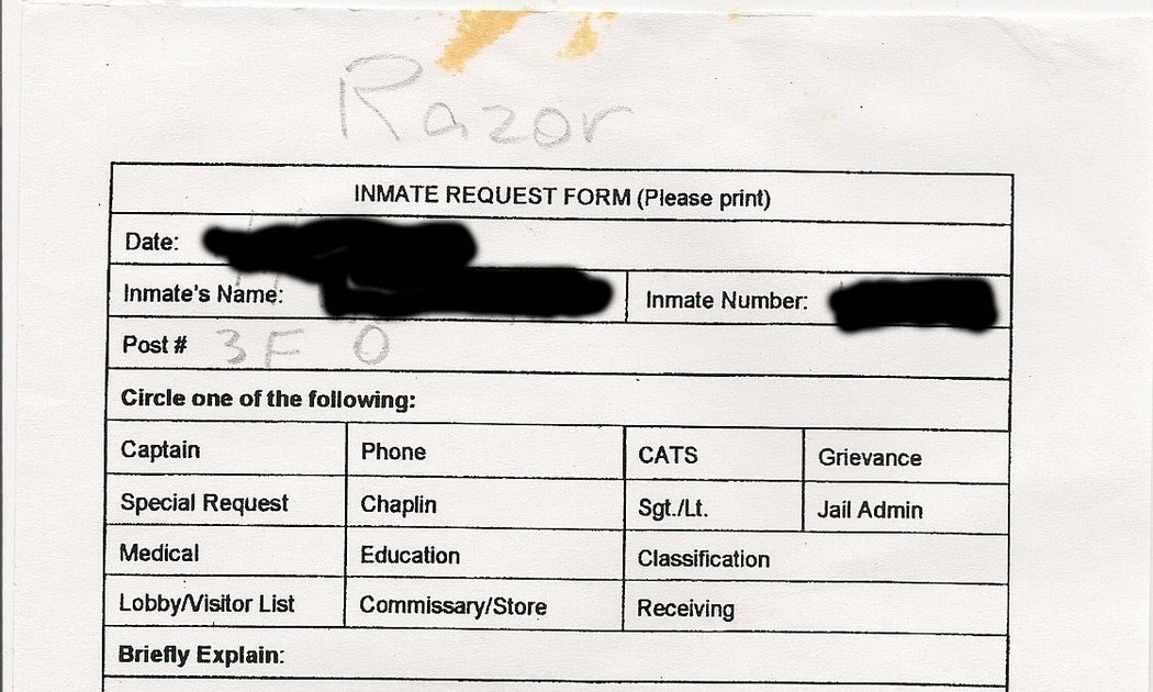 Ingham County Jail Tales Communicating with jail staff the "kite"