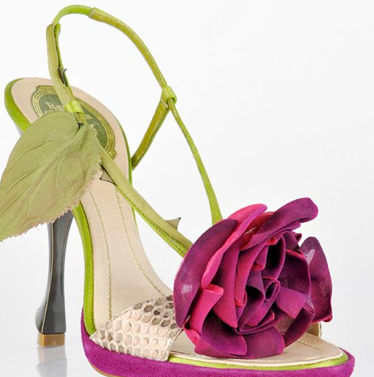 floral embellished heels