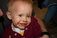 Our little Leif after eating chocolate