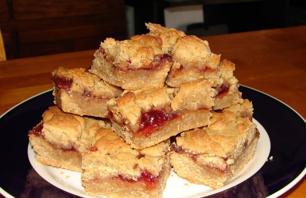 Nummy Kitchen Peanut Butter and Jelly Bars Barefoot Bloggers
