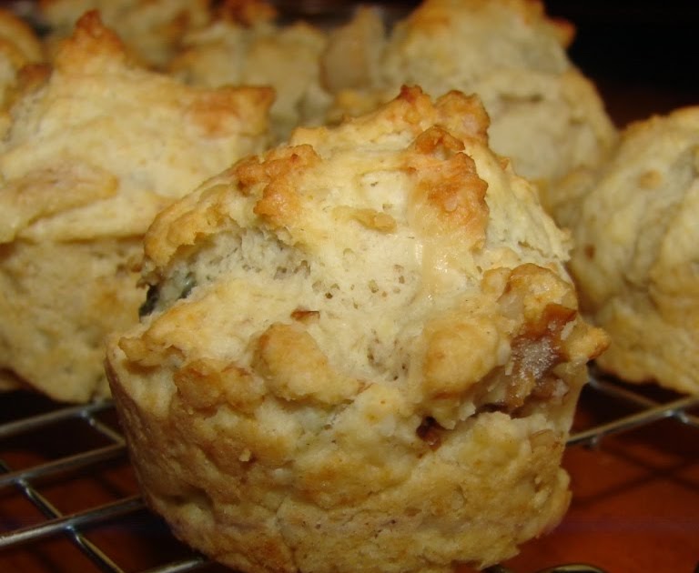 Nummy Kitchen Bosc Pear, Blue Cheese, and Walnut Muffins