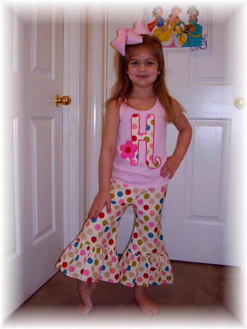 Customer Cutie in Polka Dot Ruffle Pant and Initial Tank $75