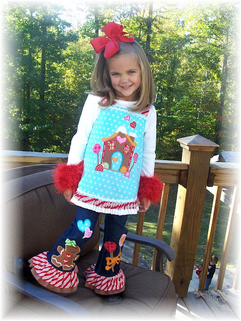 Gingerbread House Wrap Top Applique Jeans Set 2008 $155
