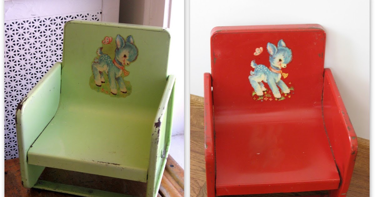 plumpudding Vintage metal child's chair
