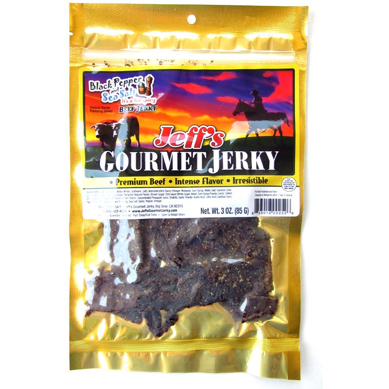 Jeff's Gourmet Jerky Black Pepper & Sea Salt Beef Jerky Reviews