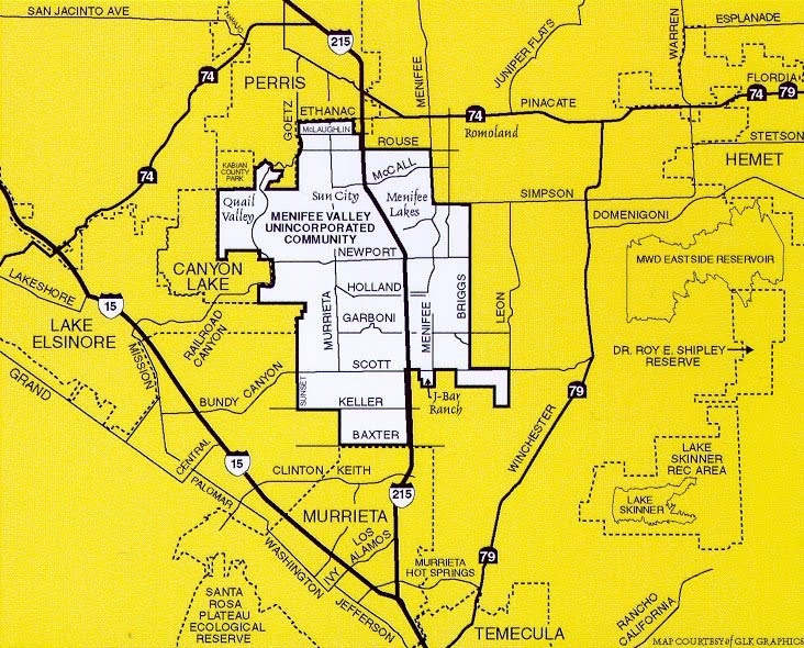 Map of Menifee Valley Menifee 24/7