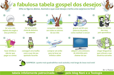 Você vai Rir e Pensar Tabela+gospel