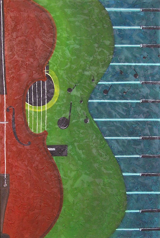 Original Paintings Contemporary Abstract Art by Lecie New Music