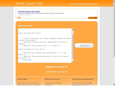 Word Count Tool