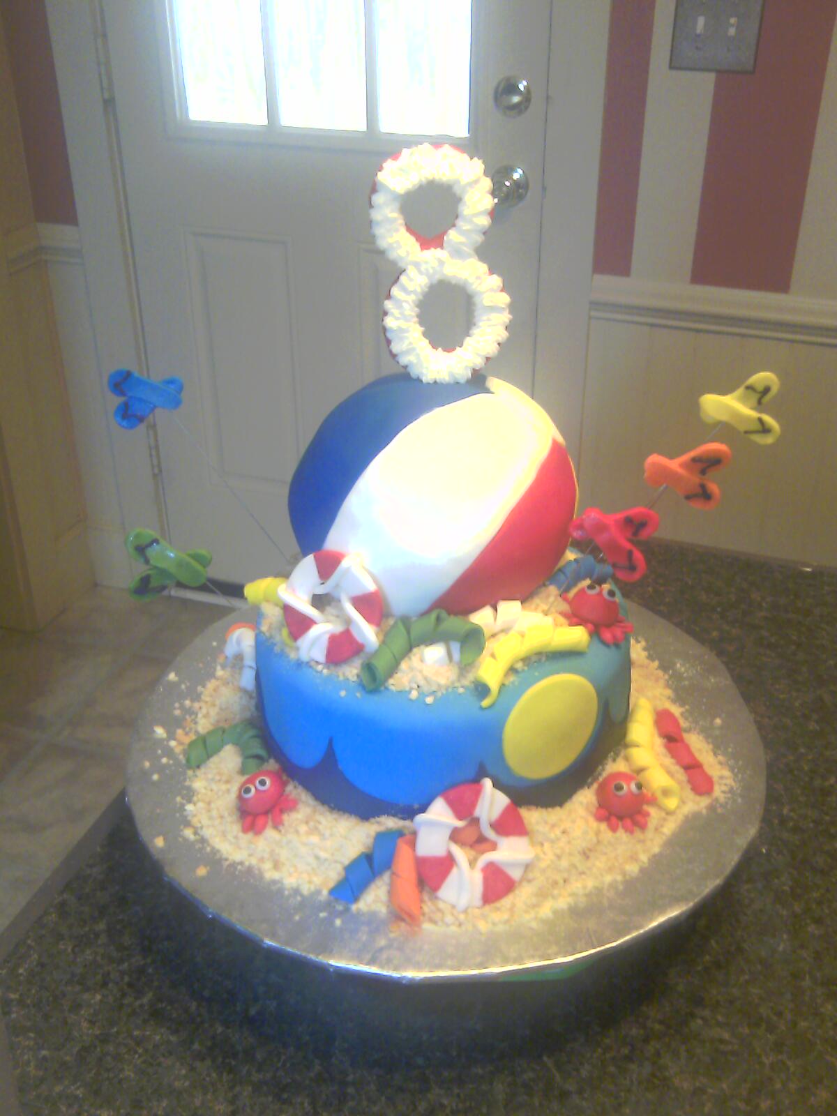 Lemon Petal Beach Ball Cake