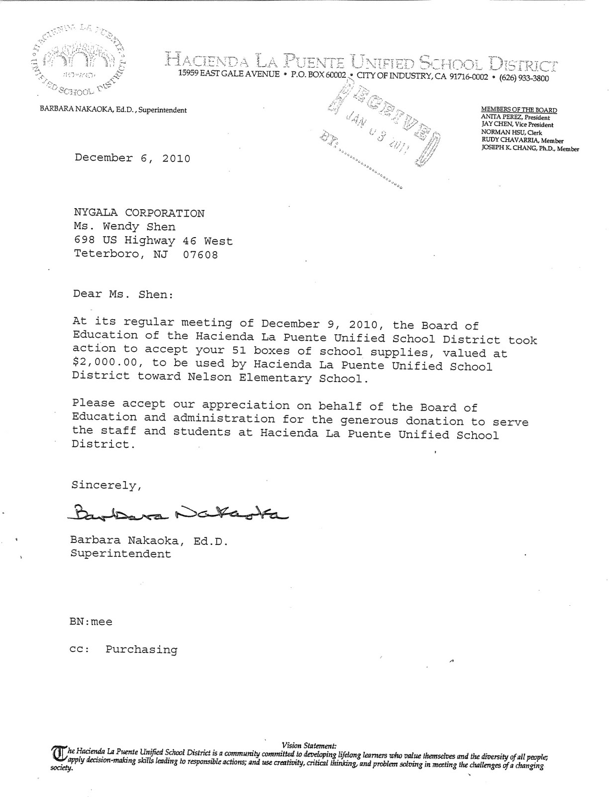 FLOMO Wholesale | FLOMO Receives Thank You Letter &amp; Card from Hacienda